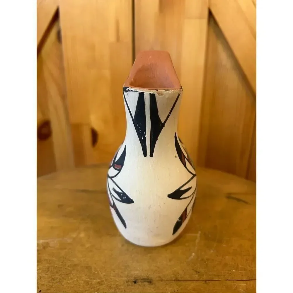 Jemez Pueblo Pottery Wedding Vase Native American New Mexico (8229)